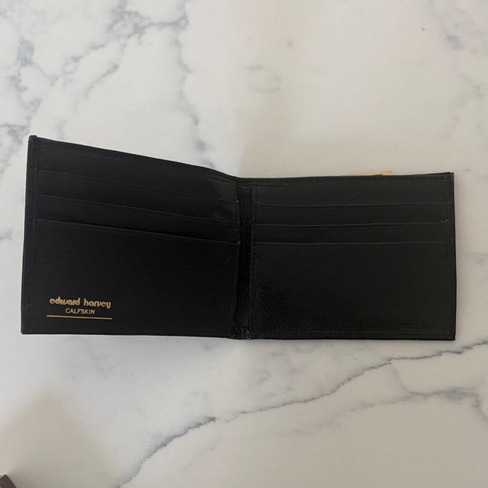 Edward Harvey Black Leather Wallet